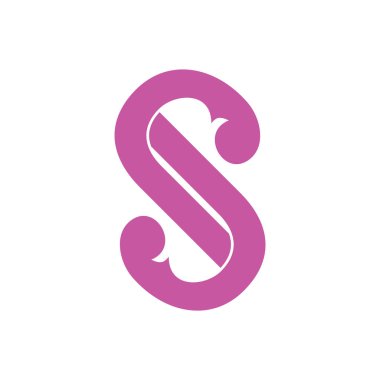 soyut harfler sj bağlantılı logo vektörü