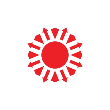 Işınlar basit geometrik daire logo taşıyıcısı