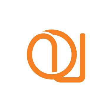 harf ou soyut çizgiler sanat logo vektörü