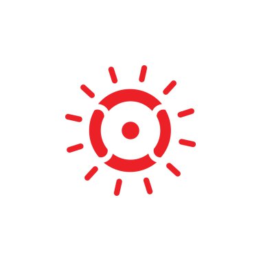 basit geometrik güneş ışık basit tasarım vektör