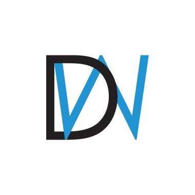 harfler dw basit bağlı logo vektörü