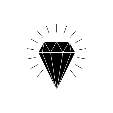 parlak elmas geometrik logo vektörü