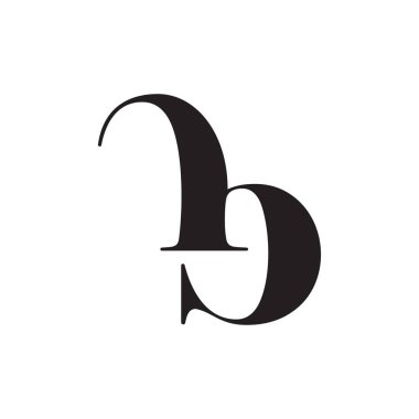 harf bg basit eğriler bağlı logo vektörü