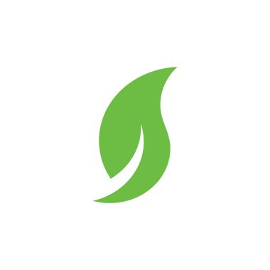 S harfi geometrik yaprak basit logo vektörü