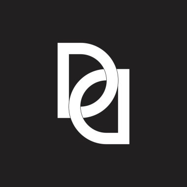 dd harfi bağlı monogram üstüste binen logo vektörü