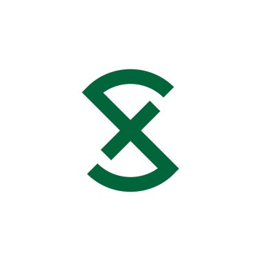 harf fs basit geometrik logo vektörü