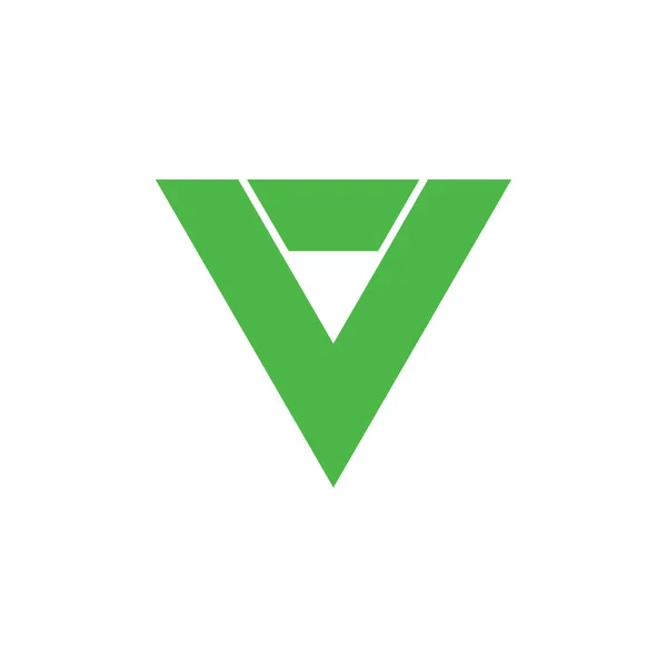 Letra v vetor de logotipo geométrico simples — Vetor de Stock