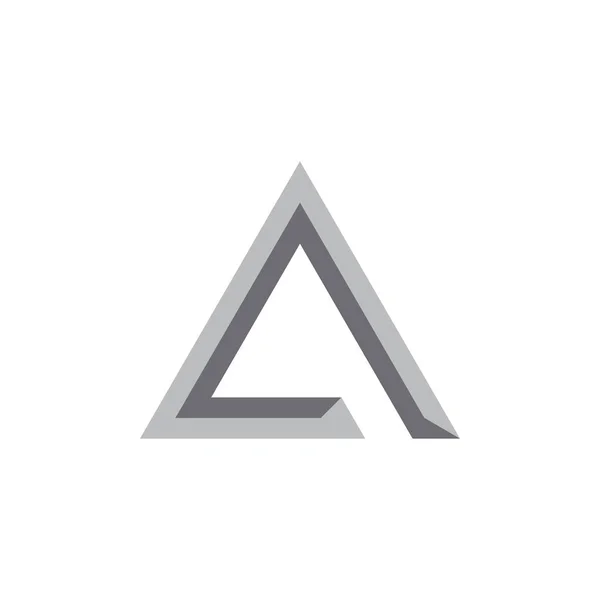 Flecha triangular letra 3d un vector de logotipo — Vector de stock