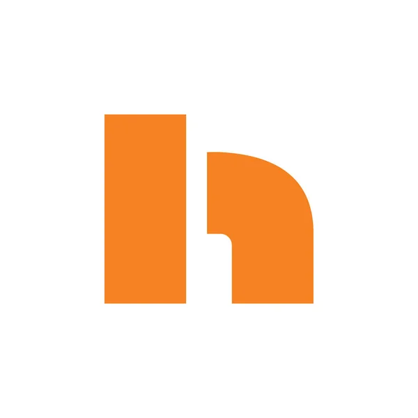 Letter hr простой геометрический вектор логотипа — стоковый вектор