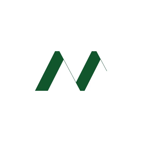 Litera nm prosty wektor geometryczny logo — Wektor stockowy