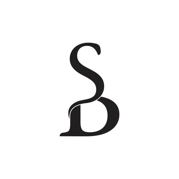 Письмо sb простой вектор логотипа формы ленты — стоковый вектор