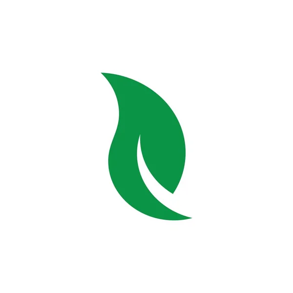 Basit geometrik yaprak eğrileri tasarım logo taşıyıcısı — Stok Vektör