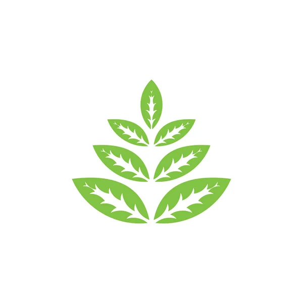 Triángulo hojas pétalos símbolo vector — Vector de stock