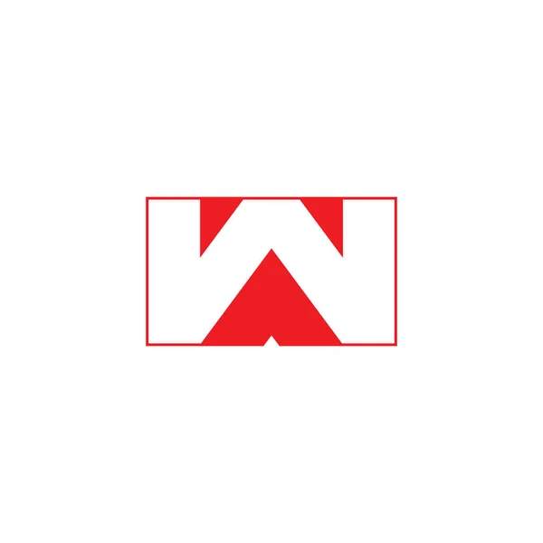 Letra w seta vetor logotipo geométrico —  Vetores de Stock