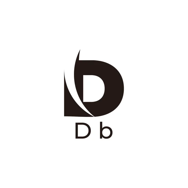A Db betű szimbólumvektora egyszerű mozgás geometriai tervezés — Stock Vector