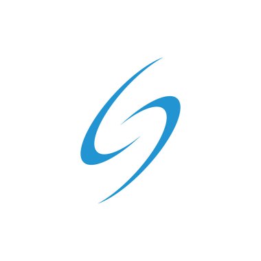 Soyut mektup s hareket daire logo vektör