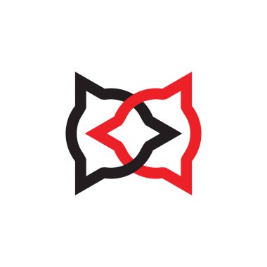 bağlı daire üçgen nesne renkli logo