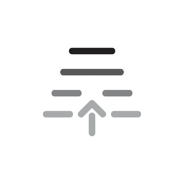 Ränder lutning pil logotyp vektor — Stock vektor