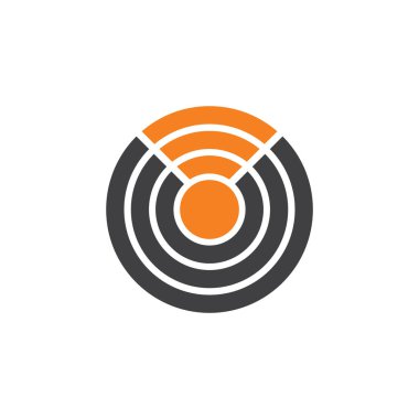 soyut harf u çizgili daire işareti logo vektörü