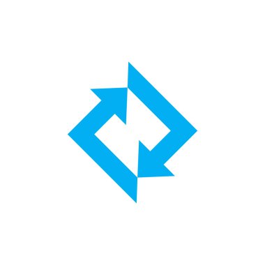 çember geometrik ok kare logo vektörü