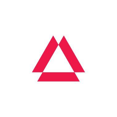 üçgen geometrik basit logo vektör