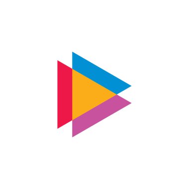 soyut harf d üçgeni geometri clogo vektörü