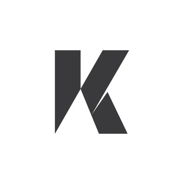 Lettera astratta vk semplice vettore logo geometrico — Vettoriale Stock