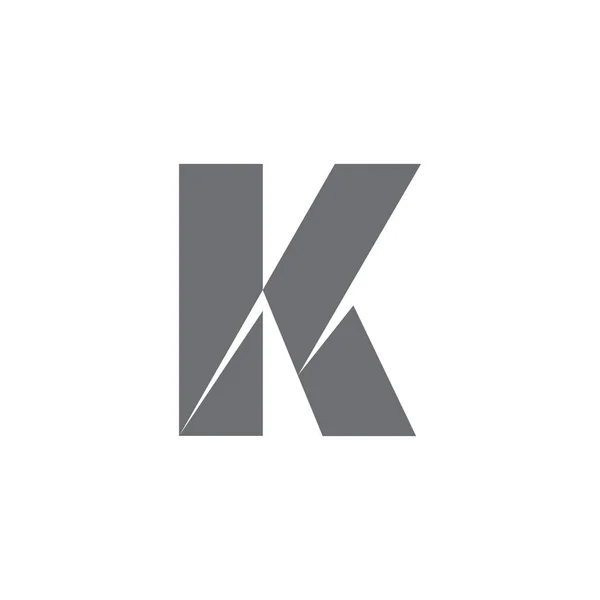 Абстрактная буква mk простой геометрический вектор логотипа — стоковый вектор