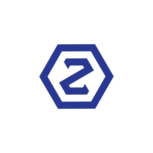 Lettre z vecteur de logo hexagonal — Image vectorielle