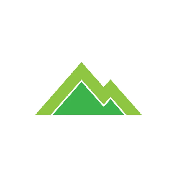 Góra geometrycznej linia symbol wektor zielony — Wektor stockowy