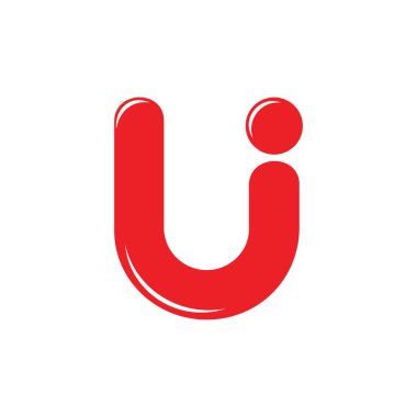 soyut harf u hareketli su logo vektörü