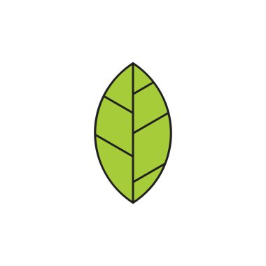 Yaprak basit geometrik yaprak logo vektörü