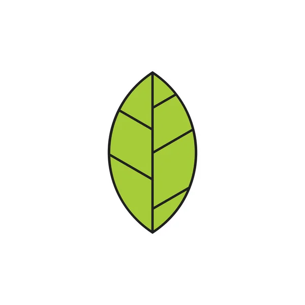 Liść prosty geometryczny liść wektor logo — Wektor stockowy