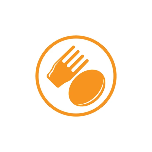 Spoon fork circle restaurant decor vector — Stock Vector