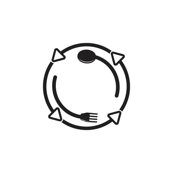 Spoon vidlice smyčka dekorace logo vektor — Stockový vektor