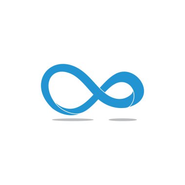 basit sonsuzluk çizgileri düz 3d soyut hareket logosu vektör