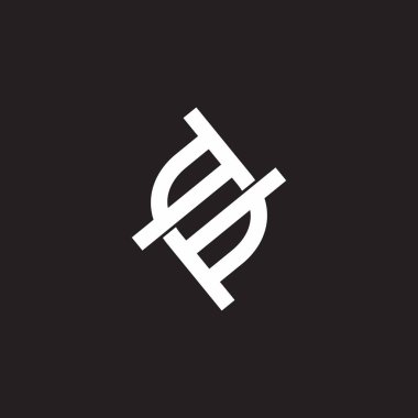 harf basit geometrik negatif uzay simgesi logo vektörü