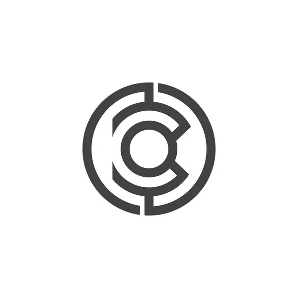 Abstrato número 30 símbolo círculo geométrico linha logotipo vetor —  Vetores de Stock