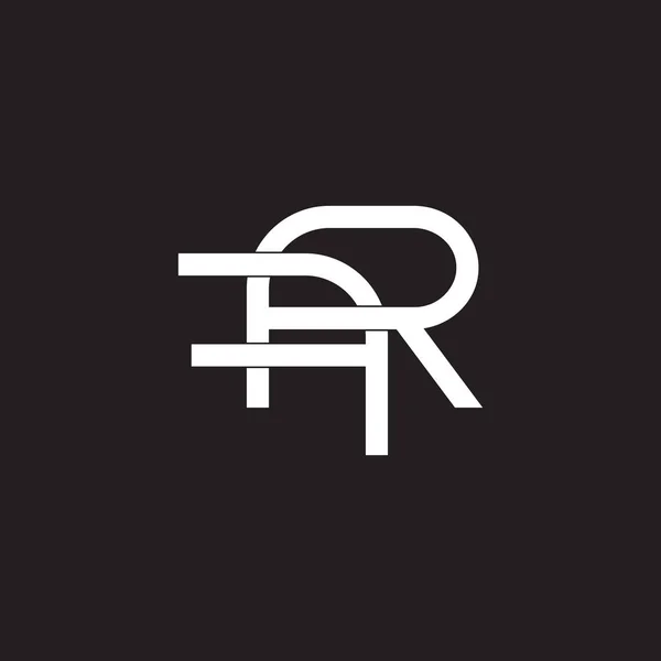 Letter rf linked flat overlapping design symbol logo vector — Stock Vector