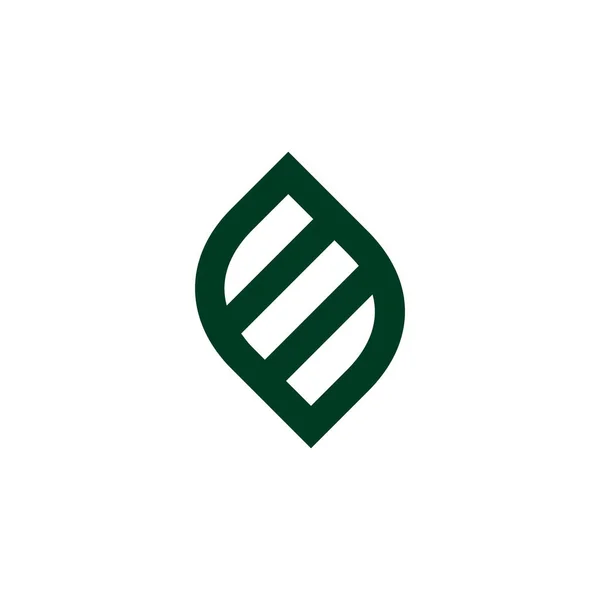 Літера s простий геометричний символ природи листка, вектор логотипу дизайну лінії мистецтва — стоковий вектор