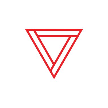 üçgen geometrik çizgiler logo vektörü
