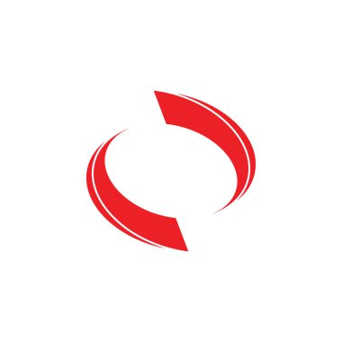 daire geometrik eğriler döndürme basit logo vektörü