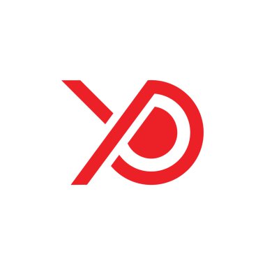 Hey harfler veya oy basit geometrik logo vektör