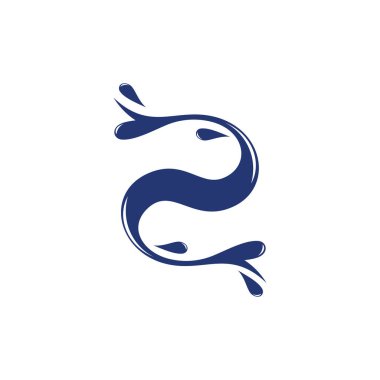 eğrileri su sıçrama tasarım logo vektör hareket