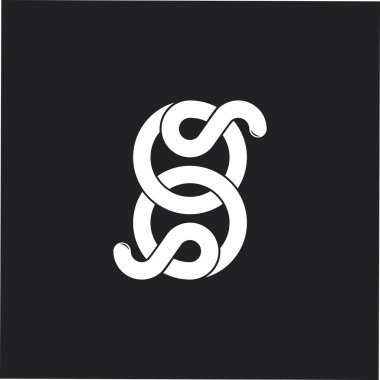 bağlantılı daire döngü örtüşen çizgi logo vektörü