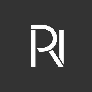 mektup Ri basit geometrik Logo vektör