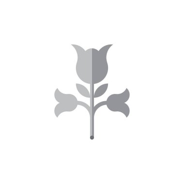 gül bitkisi gölge logo vektörü