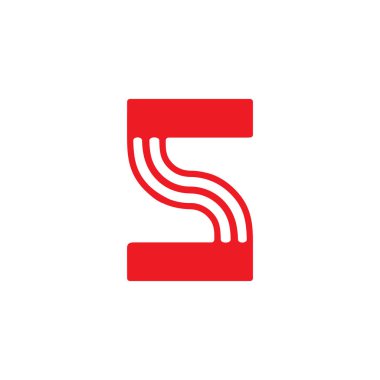 harf çizgili logo vektörü