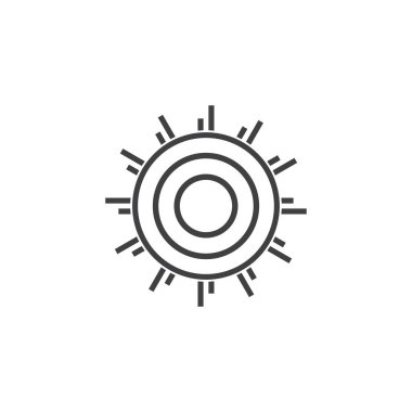 Güneş ışınları sanat geometrik girdap logo vektörü