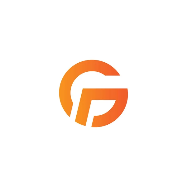 Buchstabe g einfache geometrische Pfeillinie Kreis Logo — Stockvektor